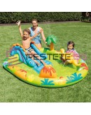 Водна площадка за деца с пързалка и пръскачка Little Dino Intex